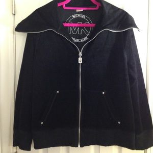 Michael Kors Velour Zip-Up Hoodie